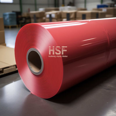 Διαφανής κόκκινη ταινία HDPE 120 μm για επένδυση υποστήριξης για διάφορες ταινίες, εκτυπώσεις και συσκευασίες